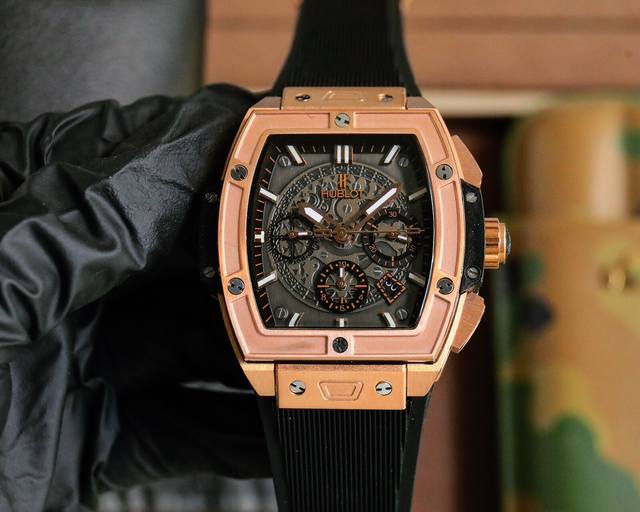 白壳 玫黑 推荐独家首发 恒宝-Hublot 机械版本 精品男士腕表 多功能设计 尊贵大气 绅士风范 卓越品质 热卖全城 采用全自动机械机芯 顶级316精钢表壳